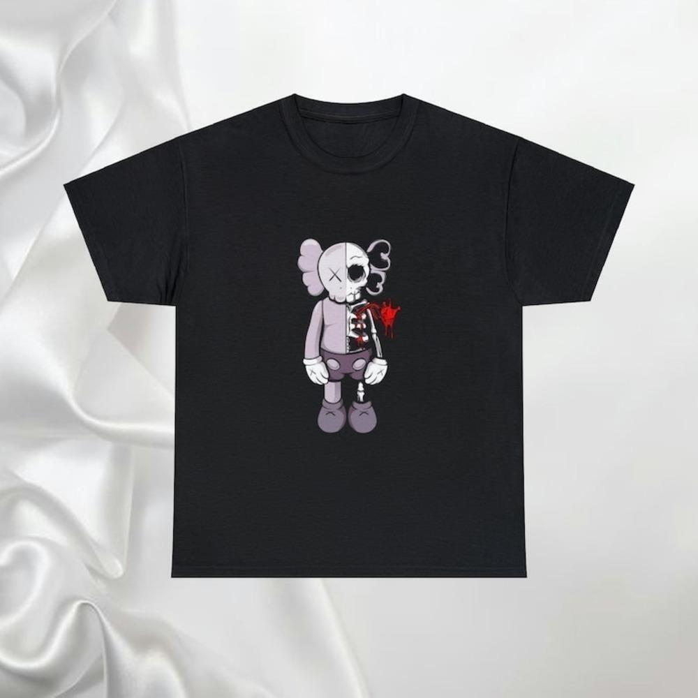 Kaws Half Skull Collectible Street Art Graphic er Unisex T-Shirt